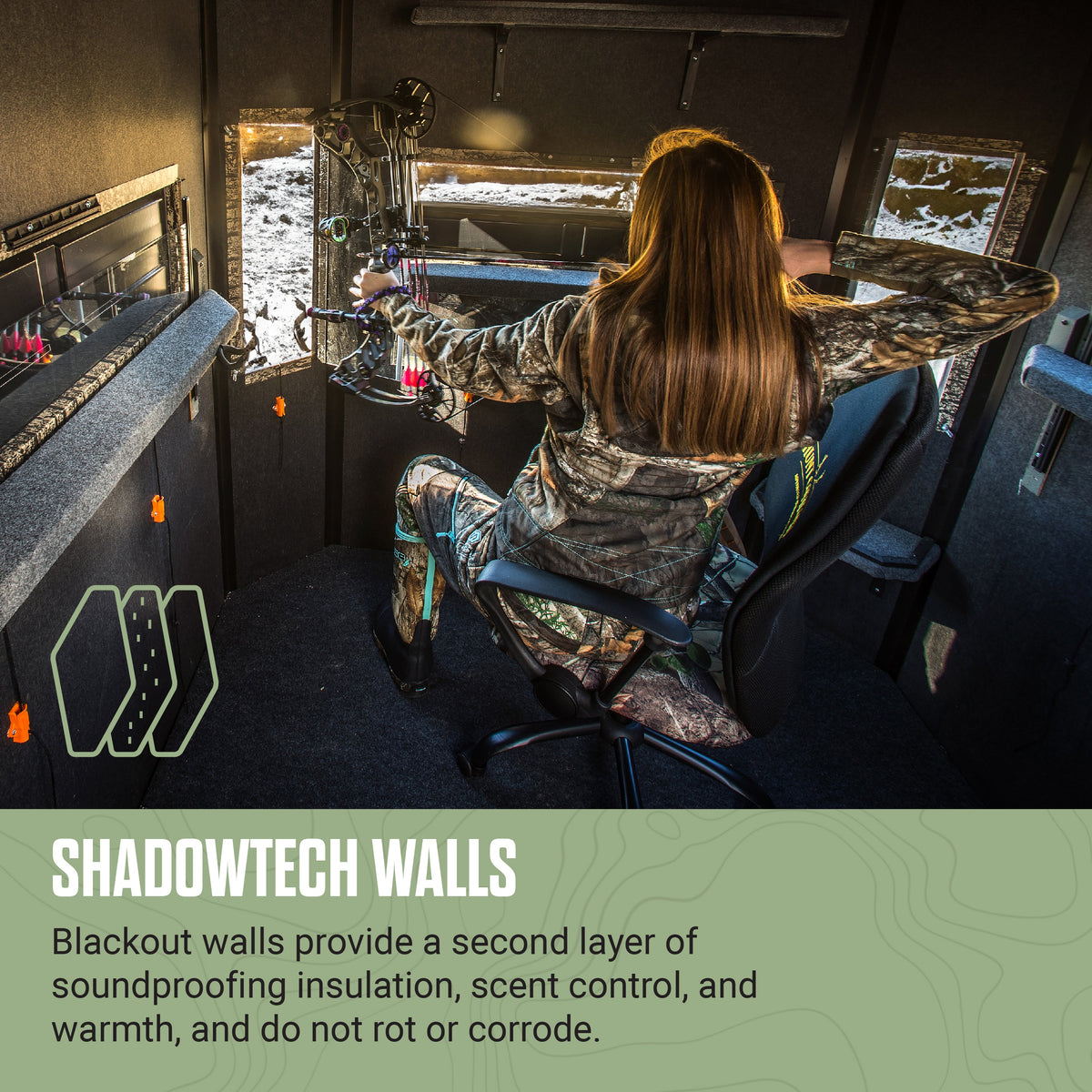 Shadow Hunter 5x6 Octagon Hunting Blind - Shadow Hunter Blinds