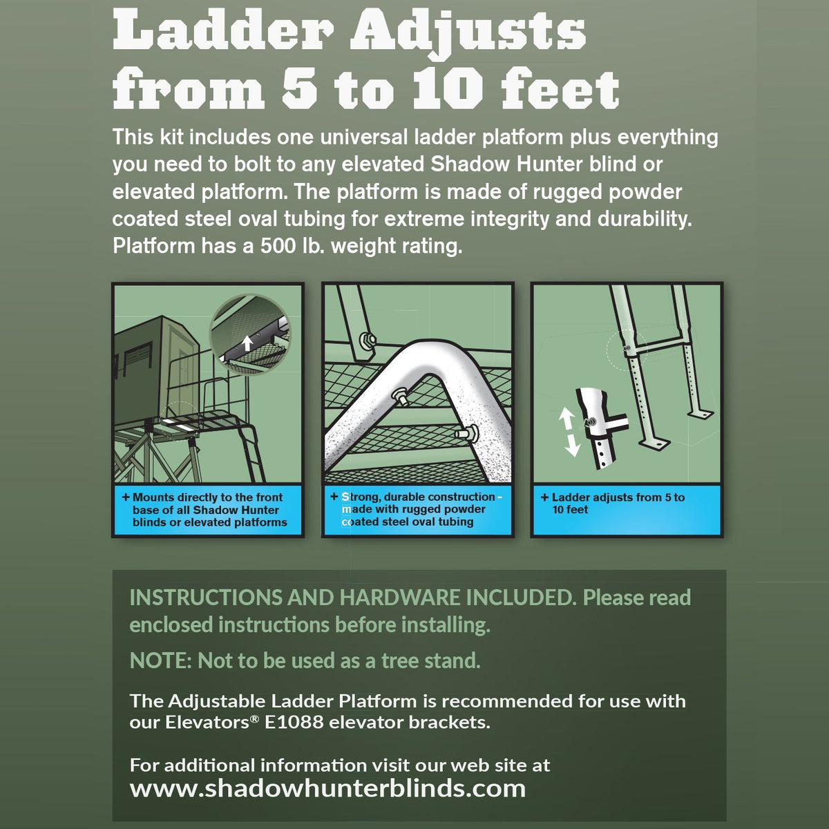Adjustable Ladder Platform - Shadow Hunter Blinds