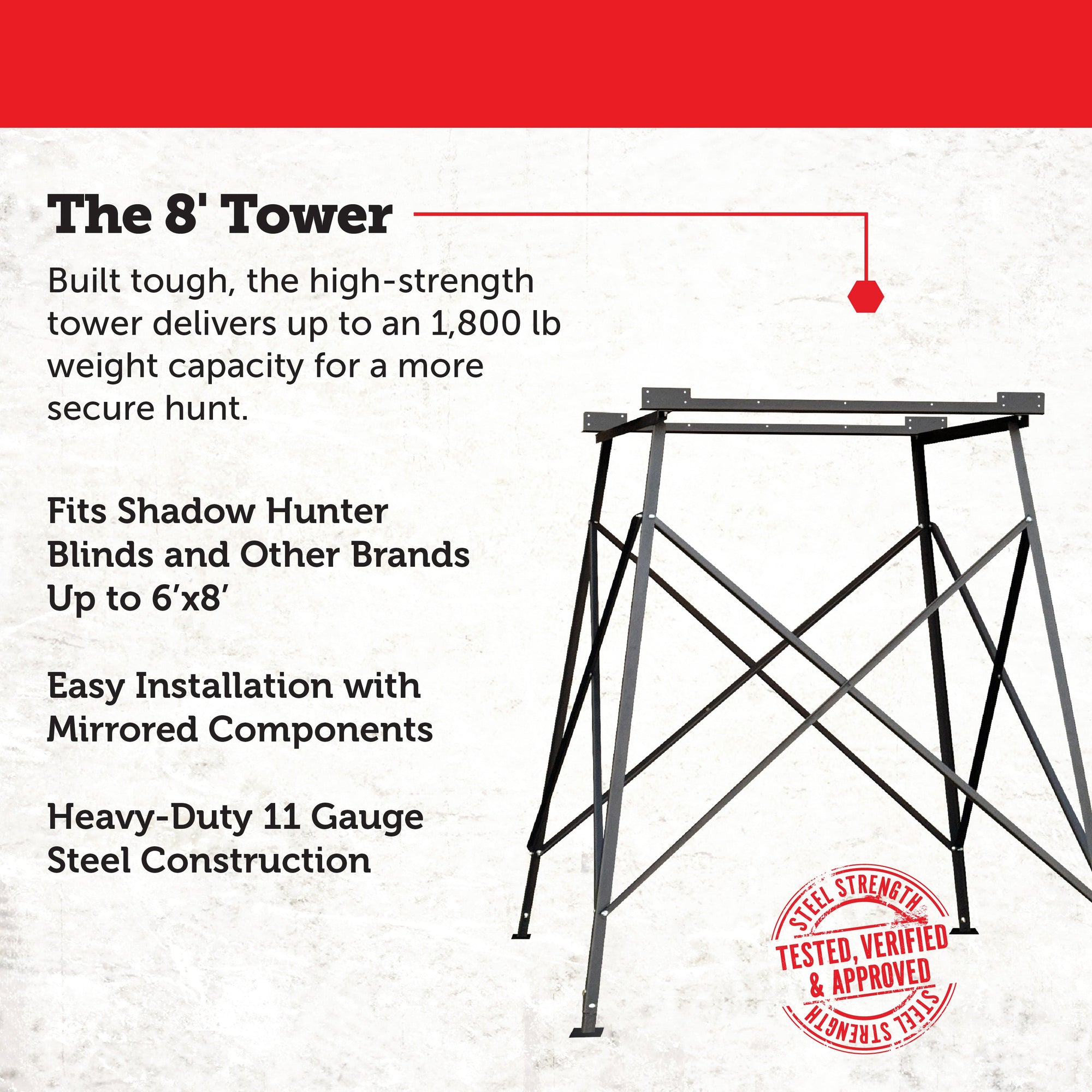 USA Made Steel Tower For Elevating Shadow Hunter Blinds