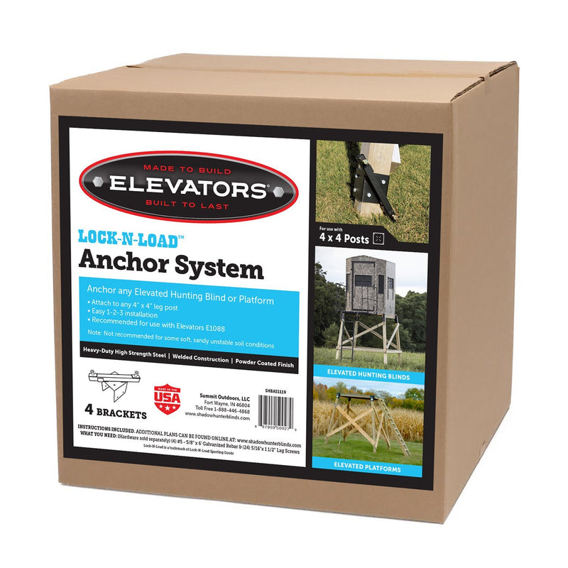 Elevators Blind Anchor System Secures Hunting Blinds Shadow Hunter